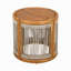 Table d'appoint d'extérieur en bois d'acacia 16,9 po - Corde d'appoint Boho
