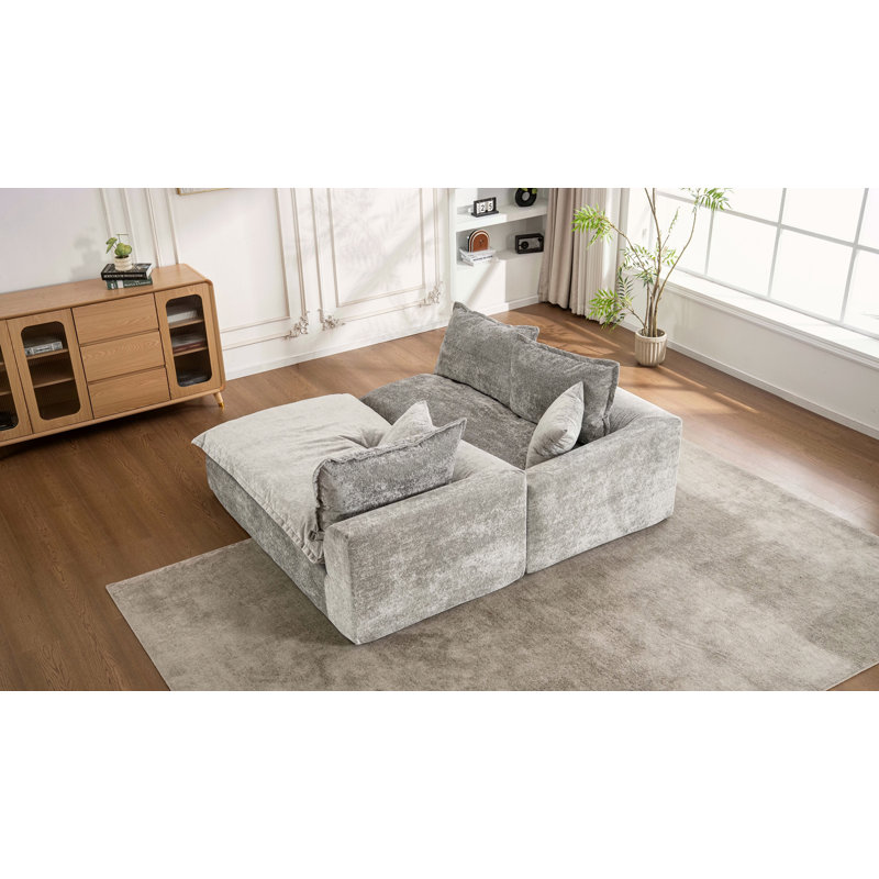 103" Cloud Sectional Couch With L - Shape Chaise, Boneless Modern Modular Large - Segment Sofa For Living Room, No Assembly Required