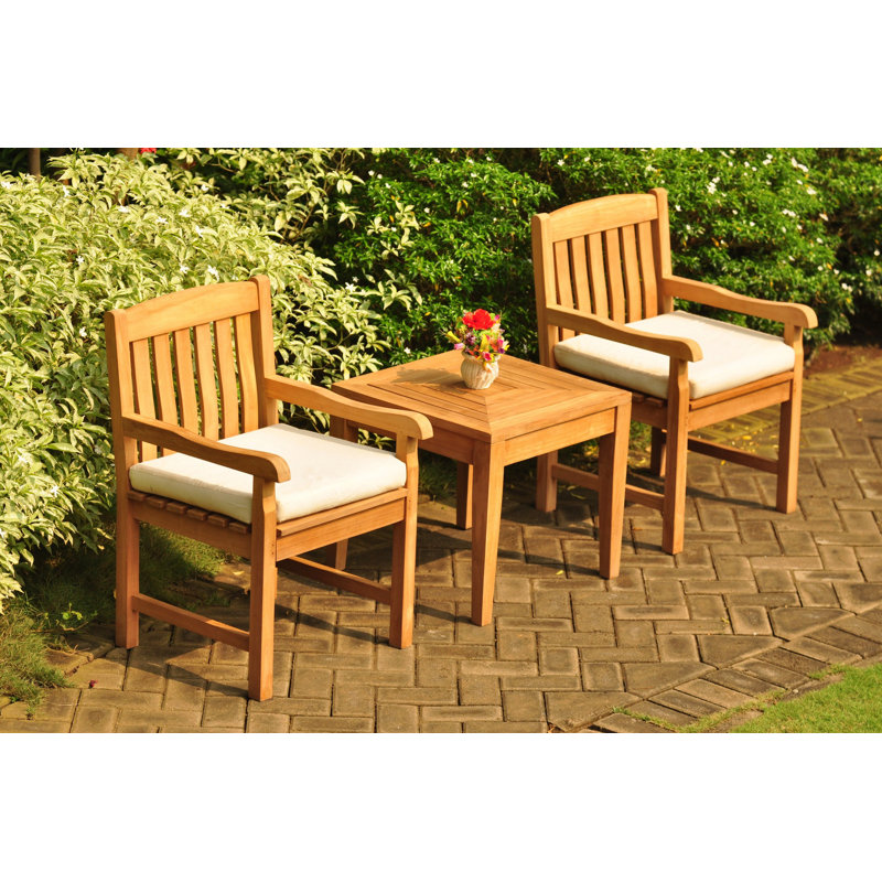 Escondido Outdoor 3 - Piece Teak Conversation Set