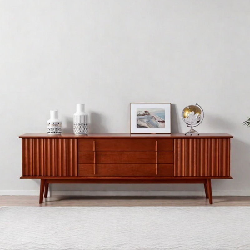 Retro style design sense solid wood TV cabinet