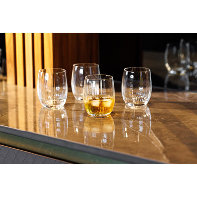 Mikasa Treviso Crystal Stemless Wine Glasses, 350ml