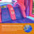 JumpOrange Purplish Commercial Grade Castle Bounce House Water Slide with Splash Pool (with Blower)