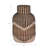 Keianna Vase Rattan Chevron Pattern 13" Multicolor Brown Black Ivory for Home Office Bedroom Living Room Decor