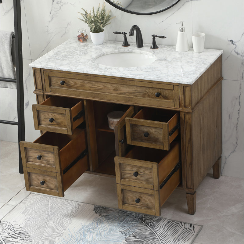 Ensemble de meuble-lavabo simple 42 po Rivers, Bois flottant