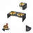 Keaton Modern Lucite Rectangular Elevated Pet Feeder with 2-Stainless Steel Bowls-99366361-99366362