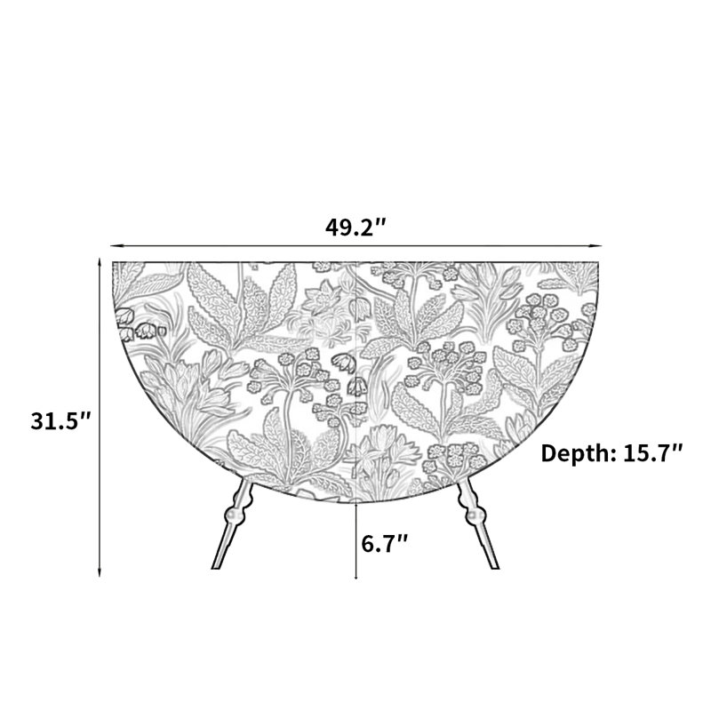 Armoire de décoration multifonctionnelle en demi-cercle rétro