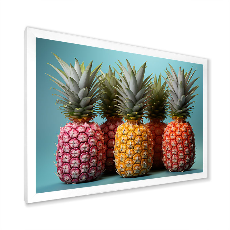 Doux ananas juteux délice I, Cadre photo blanc, H 16 po x l 32 po x P 1 po