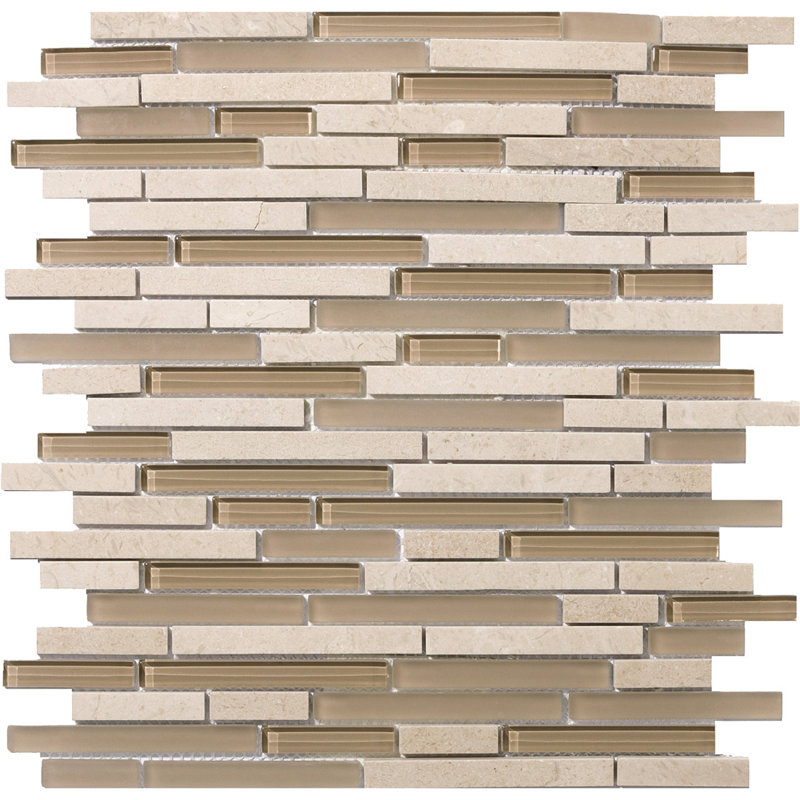 Lucente Campo 12 in. x 13 in. Glossy/Matte Glass Wall Tile (10.72 sq. ft./Case), Murano