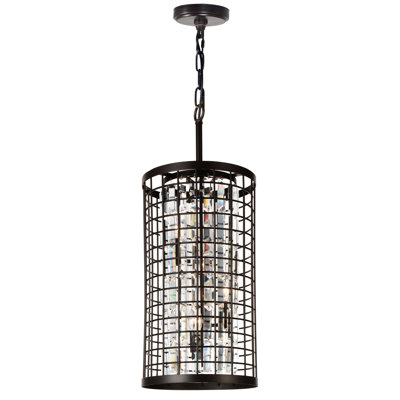 Luminaire suspendu cylindrique unique 4 lumières Hargett