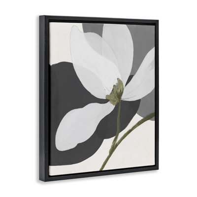 Abstract Floral Shape Framed Floater Canvas Wall Art by Patricia Pinto