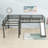 Farand Twin Size L-Shaped Loft Bed With Ladder And Slide-878364779