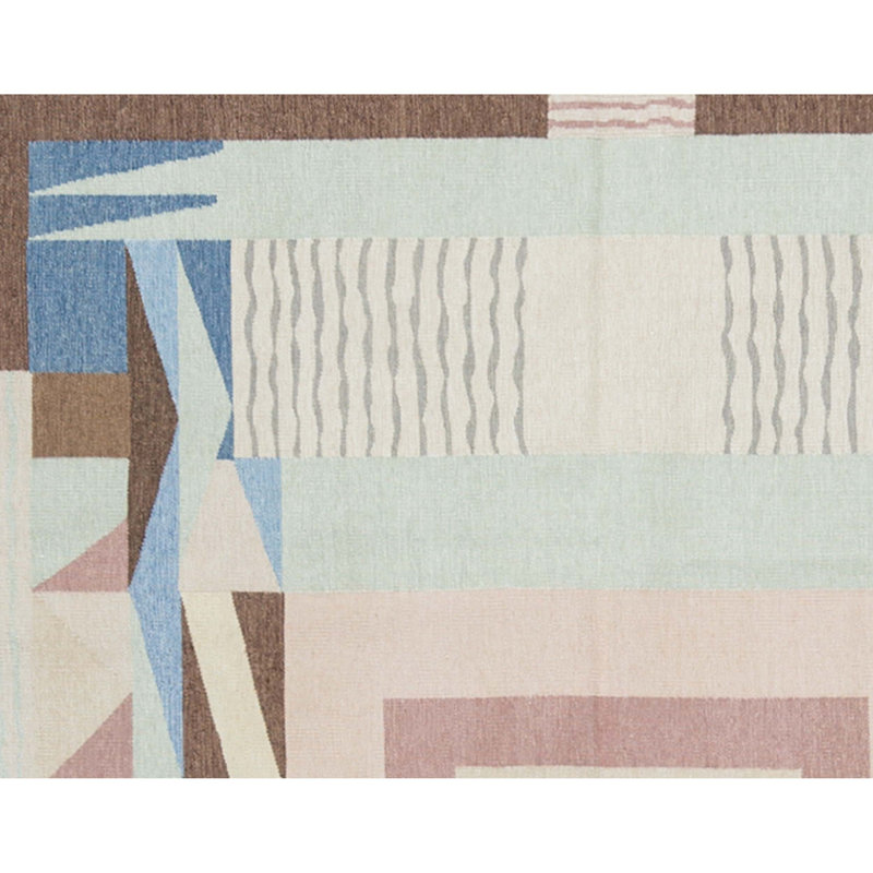 Aubusson Hand Knotted Wool Southwestern Area Rug