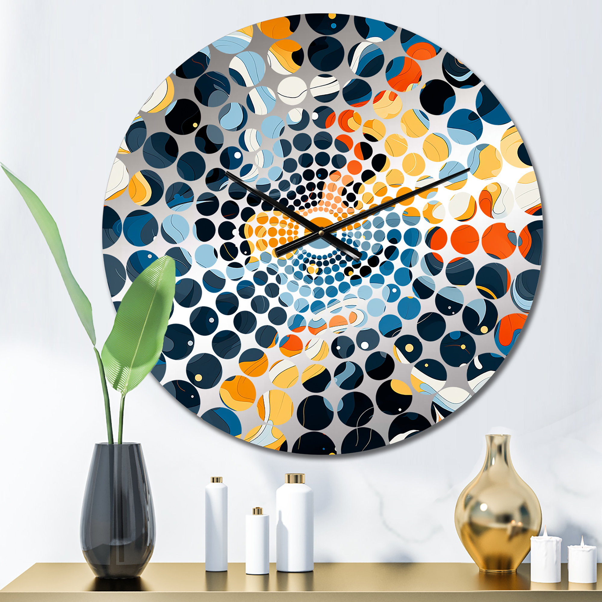 Abstract Wall Clocks Design Art Celestial Harmony Cosmic Flow - Abstract Wall Clock | Wayfair