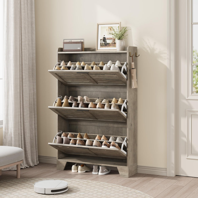 Armoire de rangement pour chaussures GarveeHome, Gris