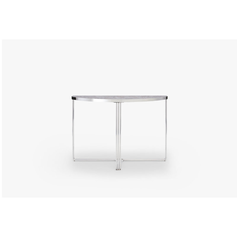 Ariss Console Table, Dark Stone, Chrome