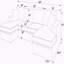 Canapé modulaire Basic, chaise longue en velours côtelé 3 pièces-1686109971