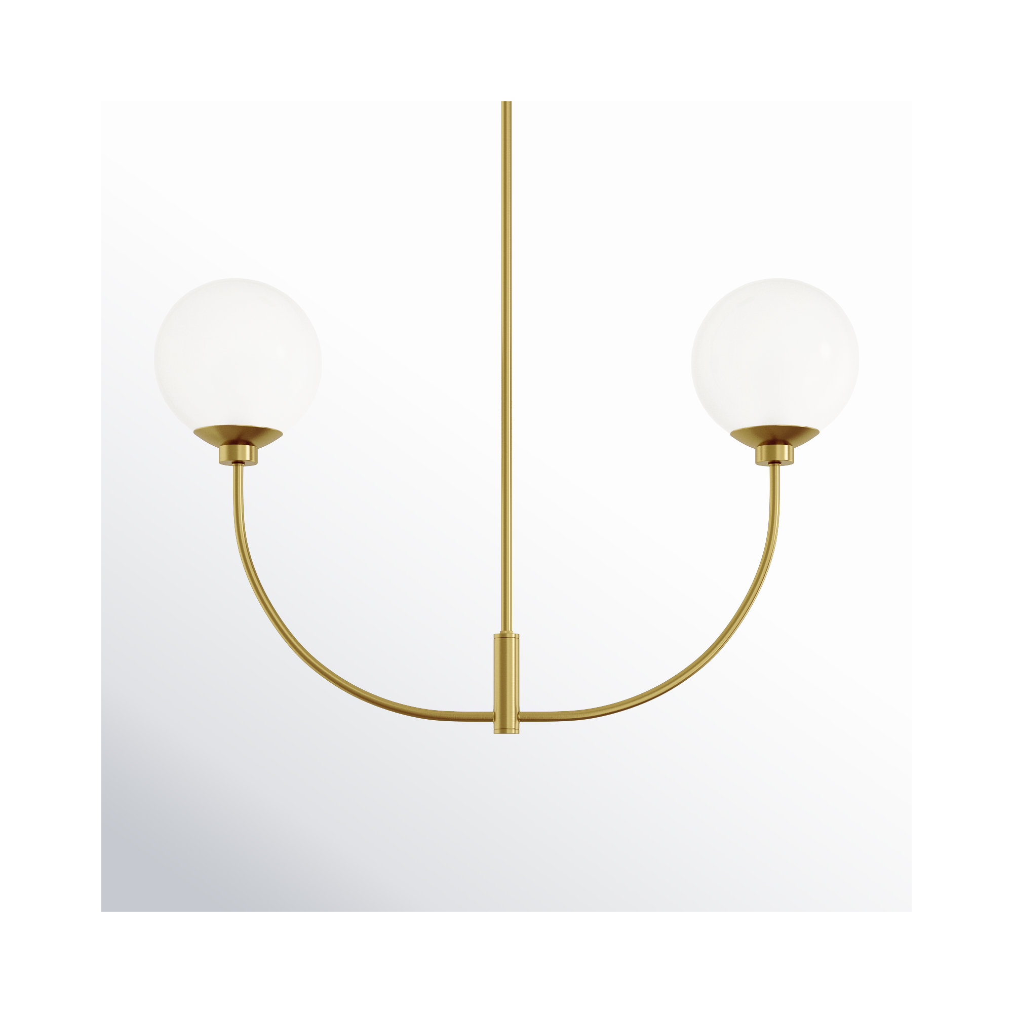 Kyle 2 - Light Metal Chandelier, Satin Gold, 19" H x 30" W x 7" D