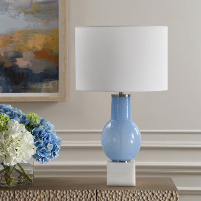 Patriquin Blue Glass Table Lamp