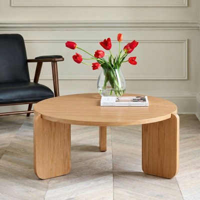 Table basse ronde en bois massif