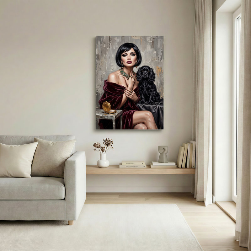 «Elegant Lady», reproduction d'art sur toile, ensemble de 1, H 18 po x l 12 po, Toile tendue