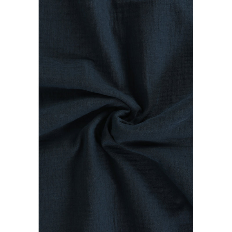 Ensemble de housse de couette 100% coton 3 pièces Eliette, Housse de couette très grand + 2 taies d'oreiller, Bleu foncé