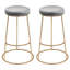 Shreya Upholstered Counter Stool with Metal Frame-461993096