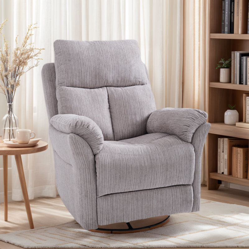 Fauteuils inclinables modernes en cuir, chaise berçante pivotante réglable pour cinéma maison