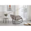 Chaise berçante ergonomique pour l'extérieur avec rembourrage gris