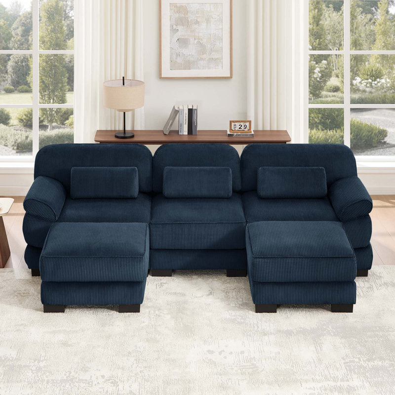 Canapé modulaire Cloud Couch, Blue Corduroy