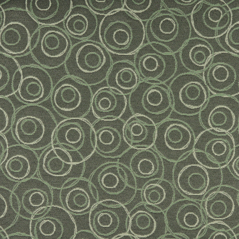 Tissu géométrique circulaire, vert