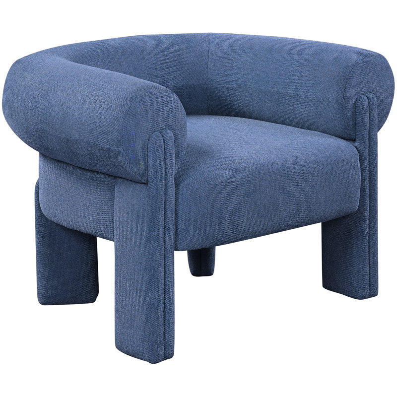 Stefano 36'' Wide Armchair, Navy Fabric