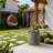 16 in. Medium Concrete Tall Round Planter / Pot with Drainage Holes for Indoor & Outdoor, Teal（Upgraded Interior）-639787498