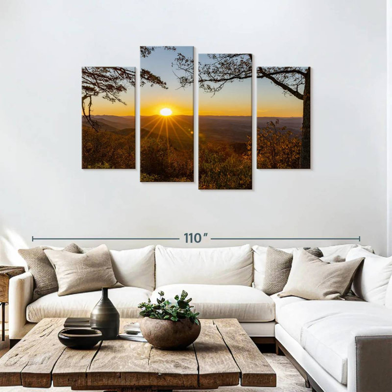 Alvord Blue Ridge Parkway At Sunset, 48" H x 75" W