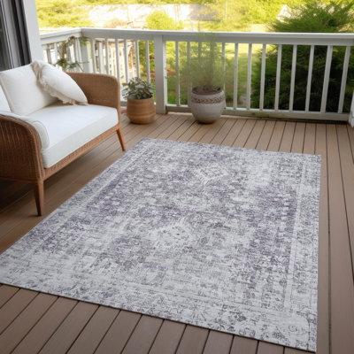 Tapis d'intérieur / extérieur lavable mauve Lurea 