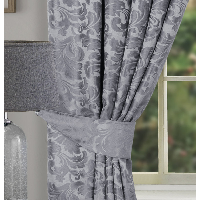 Odon Fabric 20cm Curtain Tiebacks, Grey