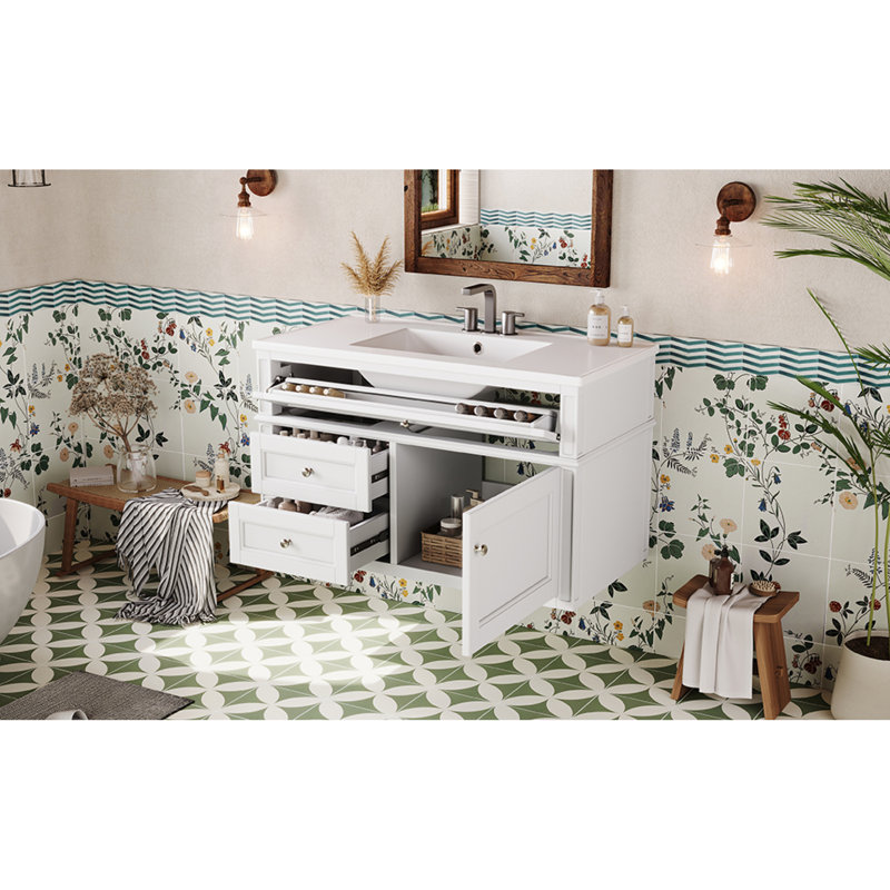 Meuble-lavabo moderne (36 po en MDF)
