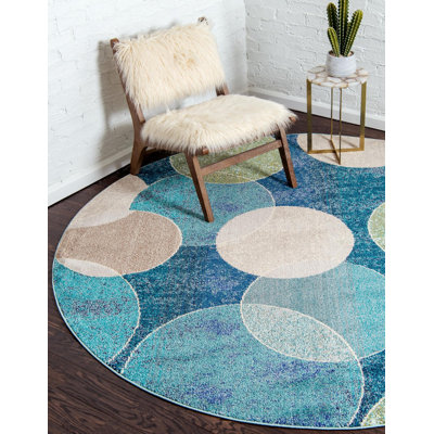 Dews Washable Polka Dots Indoor Rug