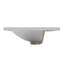 Lavabo de salle de bain 36 po x 18 po en résine blanche avec trop-plein. Espace et lavabo pour les petites salles de bain. Haute durabilité,