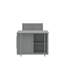 Lit plateforme simple en bois multifonctionnel avec bureau et tablette de rangement au bout du lit, lit gigogne intégré et 3 tiroirs-1331284401