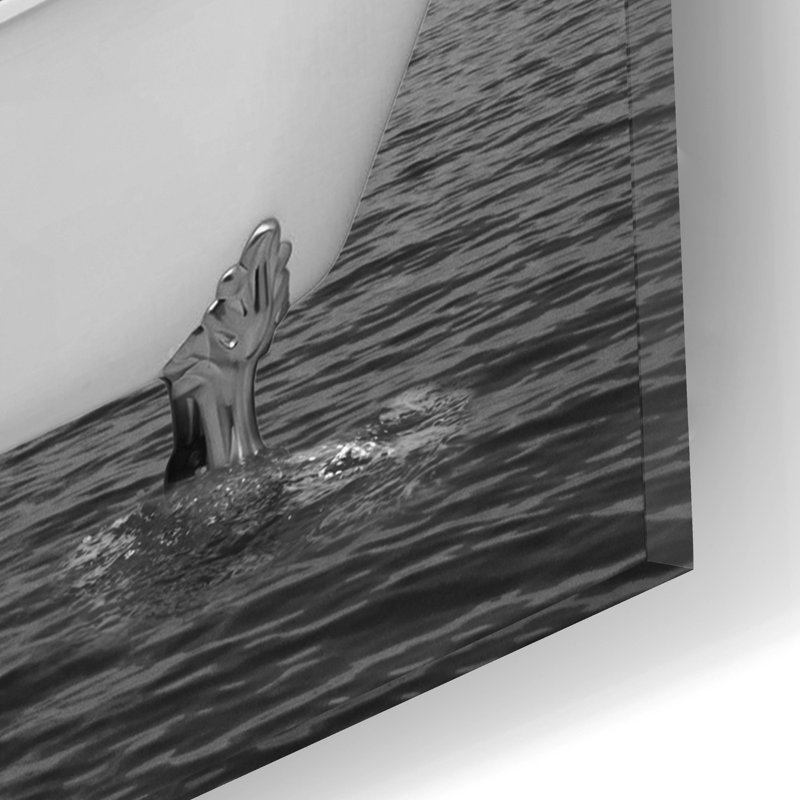 «Drifting Away» par Elo Marc, art en verre acrylique Wal, H 16 po x l 12 po x P 0,13 po