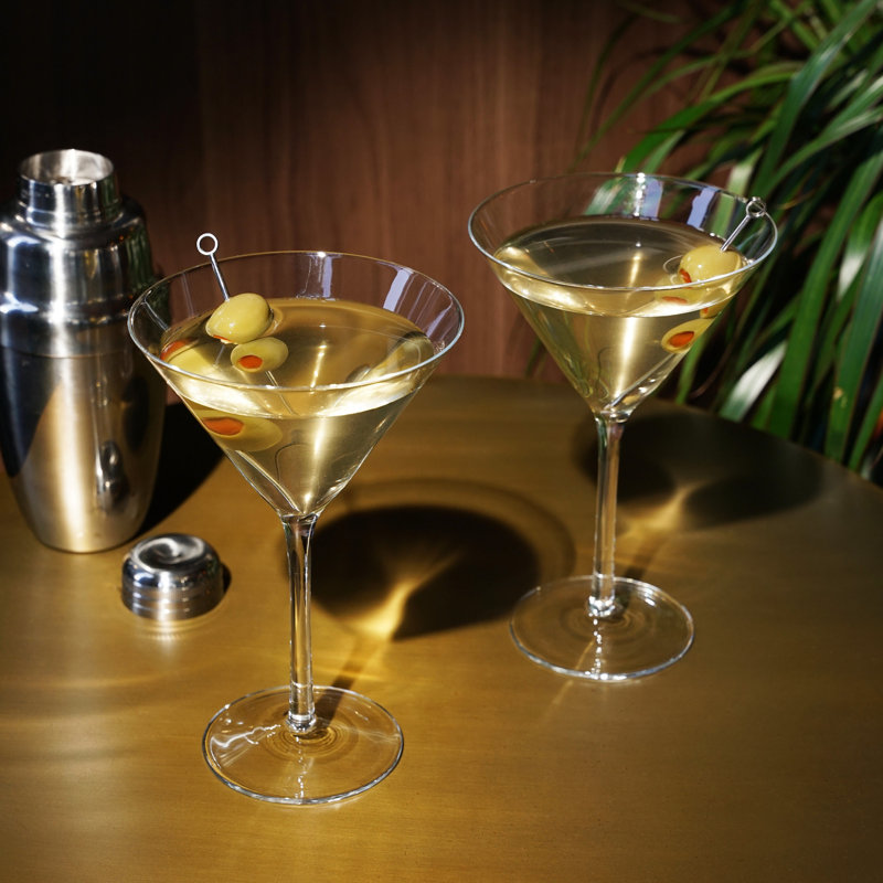 Raye Stemmed Crystal Martini Glasses