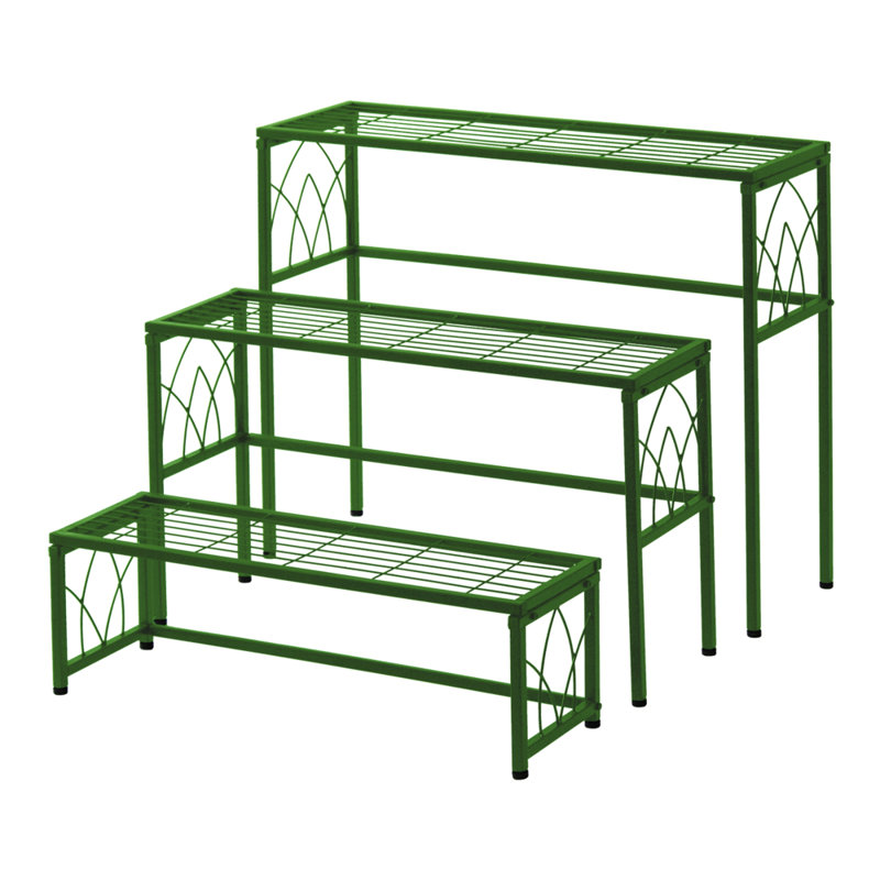Abigai Nesting Plant Stand 3 Piece Set, Green
