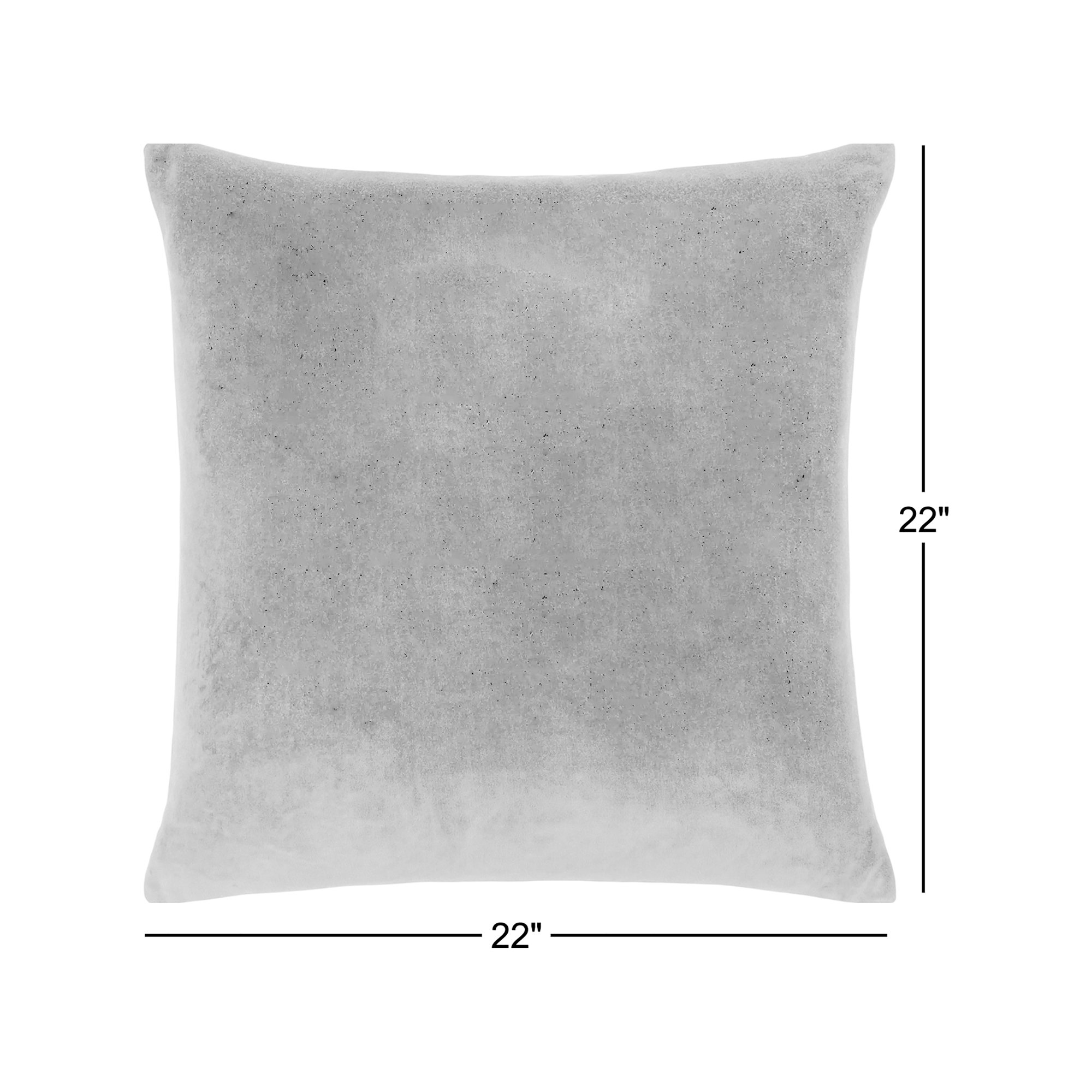Denny Cotton Throw Square Pillow, Polyester/Polyfill, Black, 22"H x 22"W