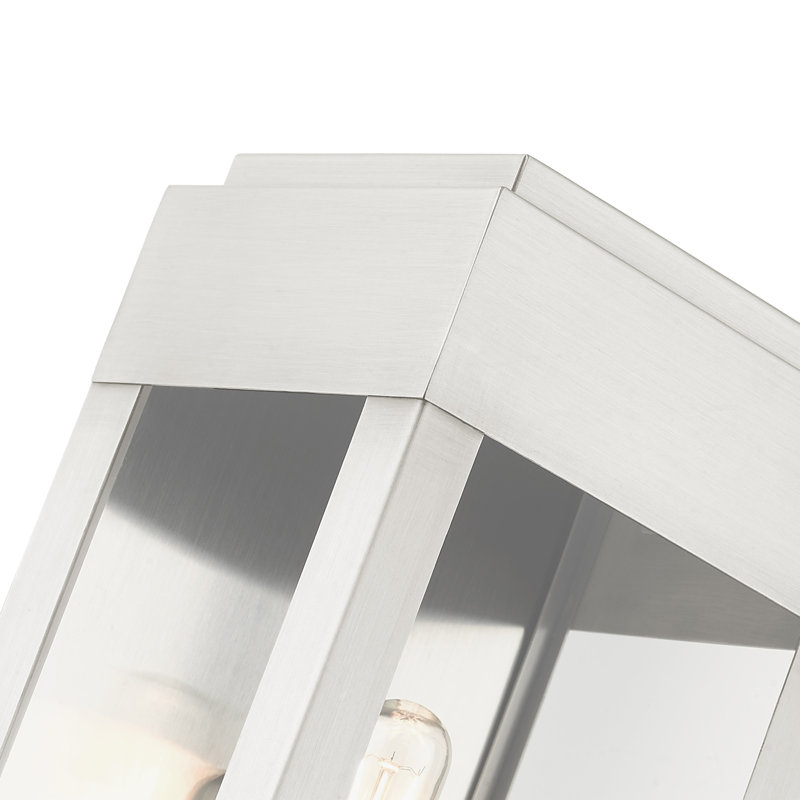 Plafonnier encastré d'extérieur Xylon H 9 po, Nickel brossé