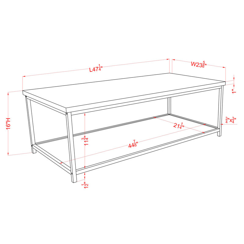 Thielen Single Coffee Table, White, Marble