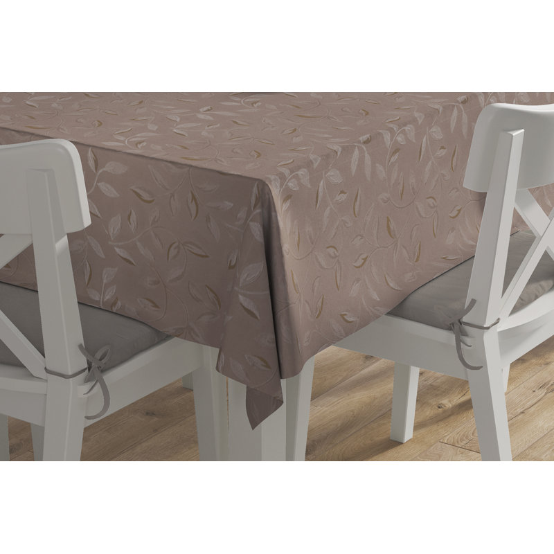 Nappe surdimensionnée en jacquard Vines 54x70 - Muscade, Taupe, L 70 po x l 54 po