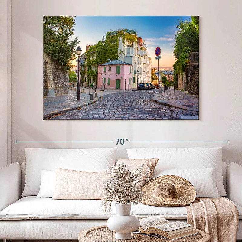 Vieille rue Kavia à Montmartre, H 34 po x l 51 po