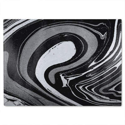 Marbled Paint Glass Chopping Board