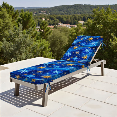  Coussin de patio pour l'extérieur 3 po Coussin de patio bleu foncé étoilé Cosmic Swirls