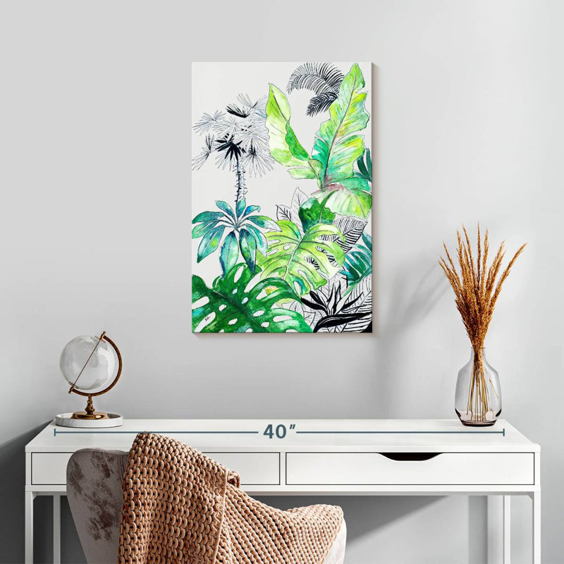 Harnek Teal Palm Selva I, 24" H x 16" W